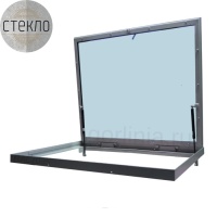 Люк в подвал  стеклогор 1200х1200*75 со стеклом