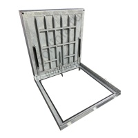 Уличные люки под брусчатку из нержавеющей стали для шахт большого размера