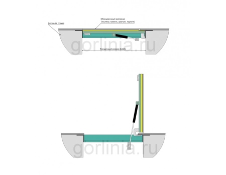 Напольный люк Стелс 700*1300п конструкция