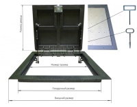 Напольный люк Стелс 1000*1100 образец